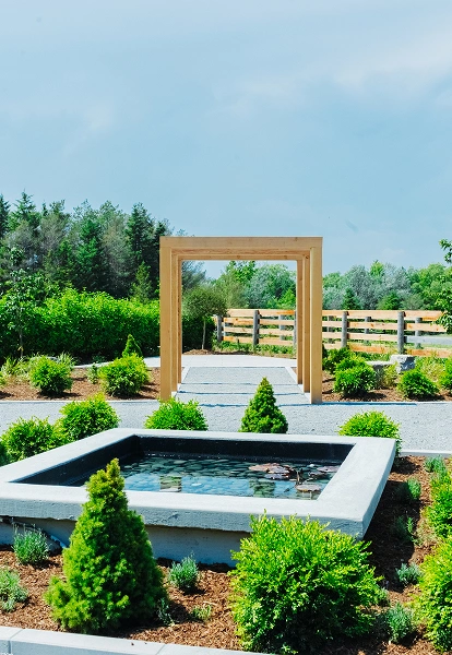 sunready landscaping tranquil garden scene showcasing a fountain