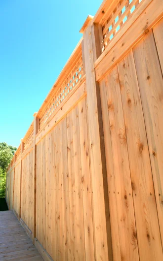 wood fence installation